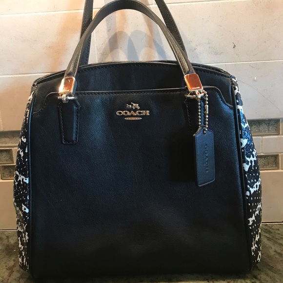 Coach Black and White Handbag - Picture 1 of 5